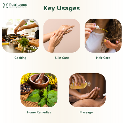 Nutriwood Cold Pressed Sesame Oil | Traditional Wood Pressed Sesame Cooking Oil | Kolhu/Kacchi Ghani/Chekku | Pure, Natural and Healthy Cold Pressed Sesame Oil for Cooking